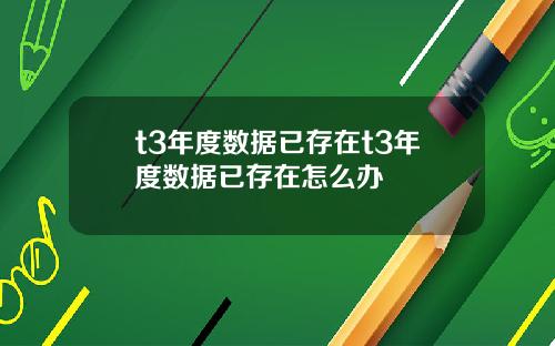 t3年度数据已存在t3年度数据已存在怎么办