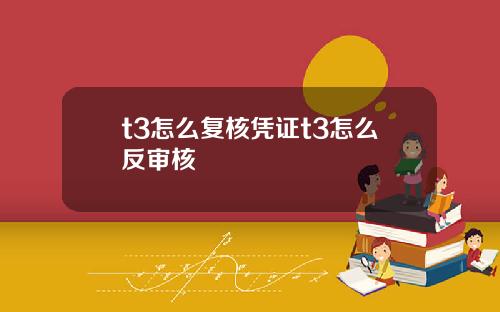 t3怎么复核凭证t3怎么反审核