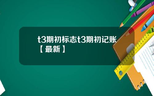 t3期初标志t3期初记账【最新】