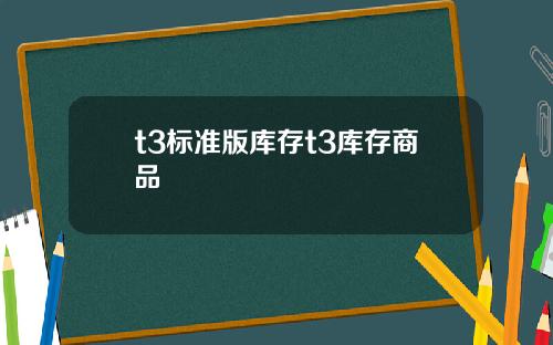 t3标准版库存t3库存商品