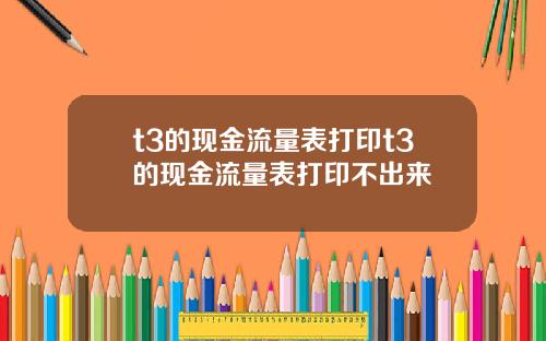 t3的现金流量表打印t3的现金流量表打印不出来