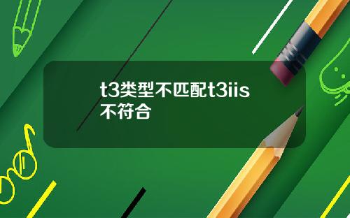 t3类型不匹配t3iis不符合