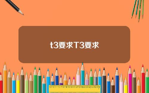 t3要求T3要求