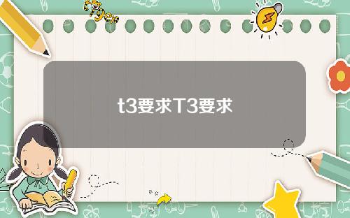 t3要求T3要求