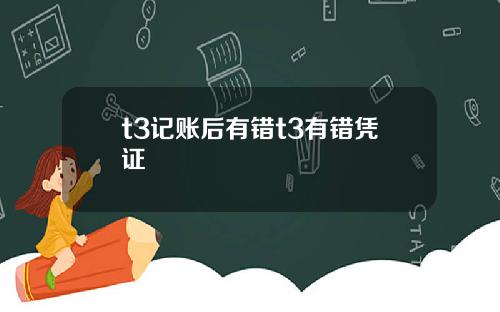 t3记账后有错t3有错凭证