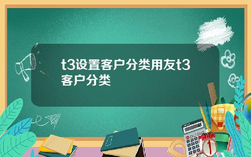 t3设置客户分类用友t3客户分类