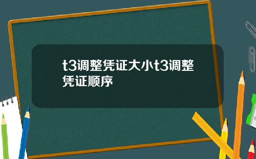 t3调整凭证大小t3调整凭证顺序