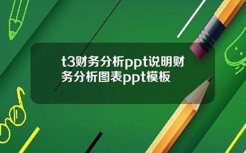 t3财务分析ppt说明财务分析图表ppt模板