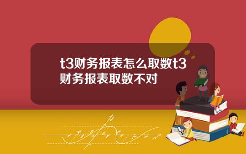 t3财务报表怎么取数t3财务报表取数不对