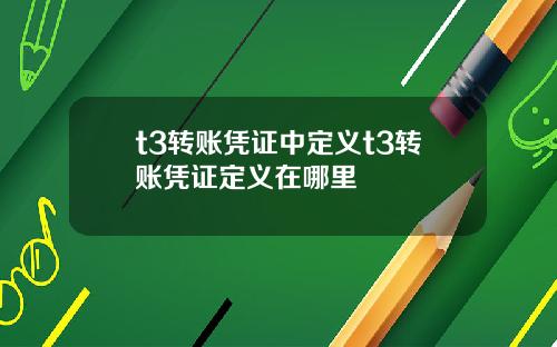 t3转账凭证中定义t3转账凭证定义在哪里