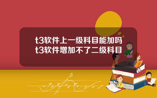 t3软件上一级科目能加吗t3软件增加不了二级科目