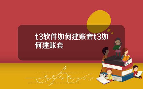 t3软件如何建账套t3如何建账套