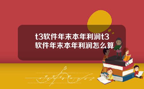 t3软件年末本年利润t3软件年末本年利润怎么算