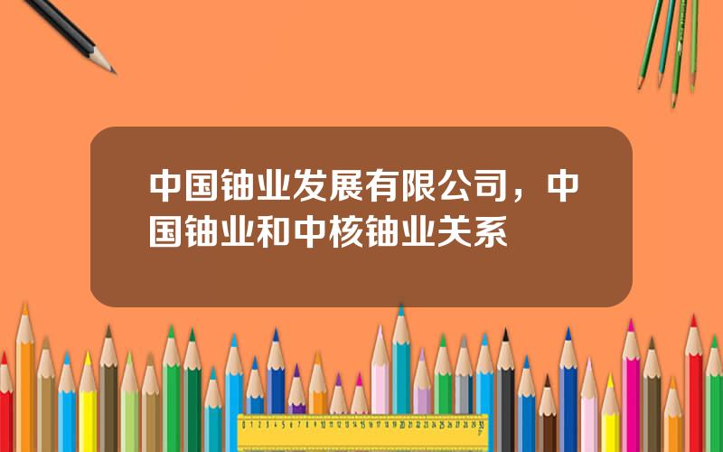 中国铀业发展有限公司，中国铀业和中核铀业关系