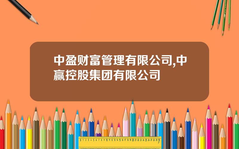 中盈财富管理有限公司,中赢控股集团有限公司