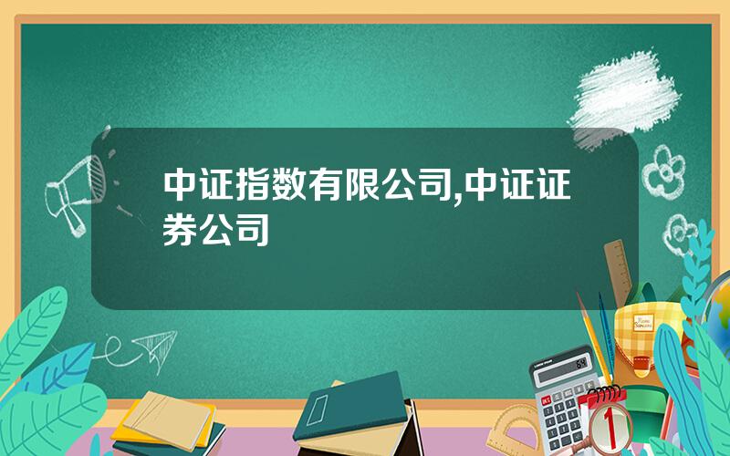 中证指数有限公司,中证证券公司