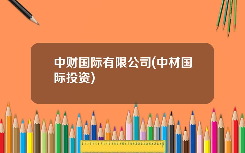 中财国际有限公司(中材国际投资)