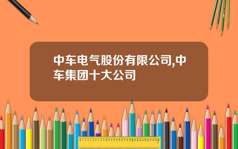 中车电气股份有限公司,中车集团十大公司