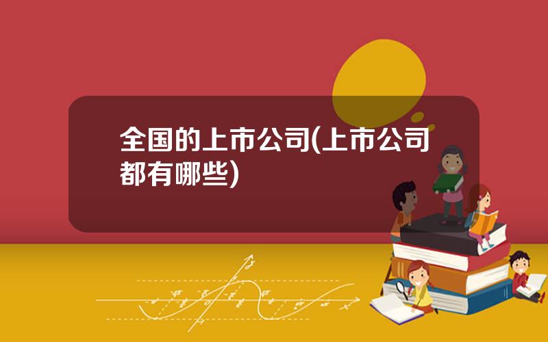 全国的上市公司(上市公司都有哪些)