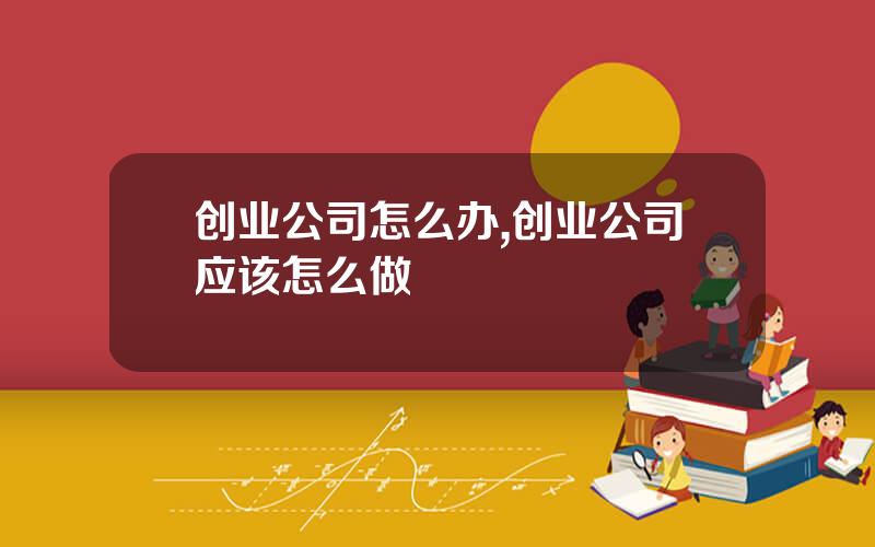 创业公司怎么办,创业公司应该怎么做