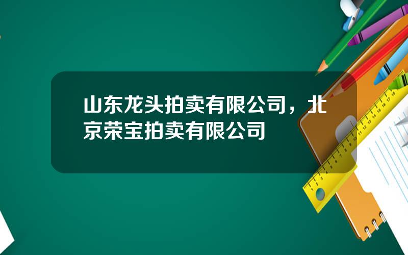 山东龙头拍卖有限公司，北京荣宝拍卖有限公司