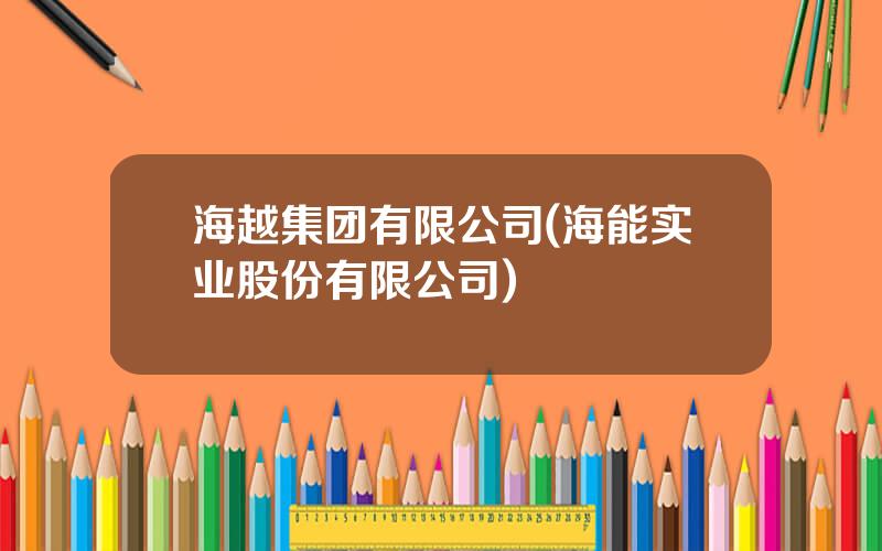 海越集团有限公司(海能实业股份有限公司)